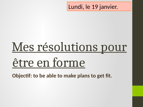 Studio 3 Rouge - Mes résolutions pour être en forme