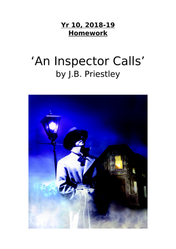 'An Inspector Calls' homework booklet (differentiated)