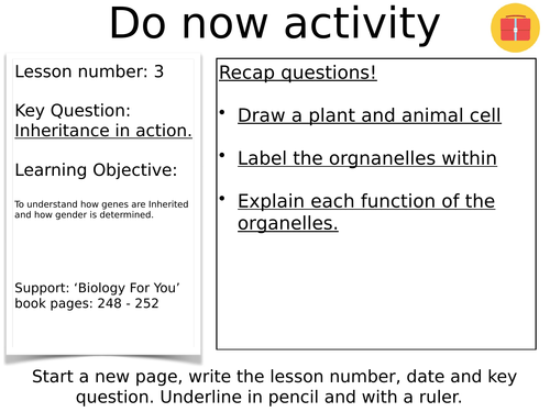 Lesson and resources on Inheritance AQA GCSE