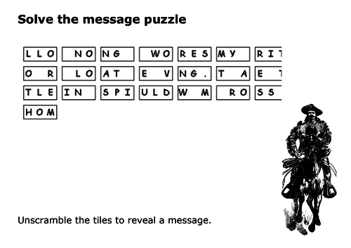 Solve the message puzzle from William F. Cody (Buffalo Bill)