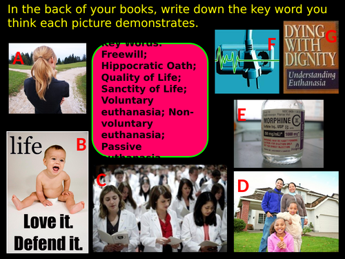 Eduqas new spec - Euthanasia Christian views