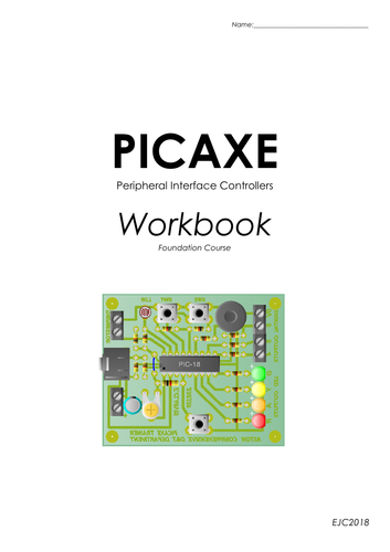 Microcontroller training board project & workbook (PICAXE)