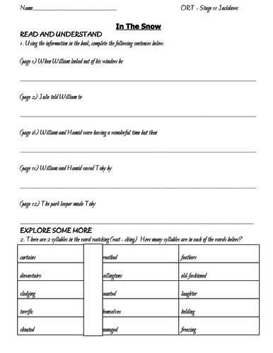 ORT Stories Stage 11