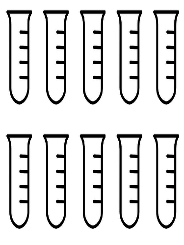 10 test tubes