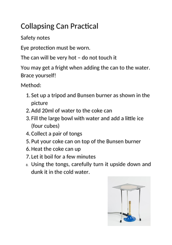 Collapsing Can Practical Instructions