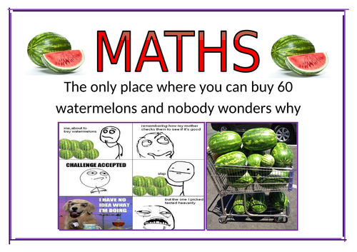 Maths Watermelons Display