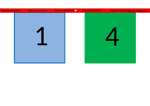 Square Numbers Bunting (Maths Display)