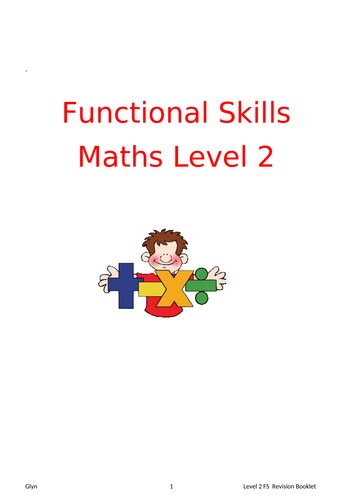 Level 2 Functional Skills Maths Booklet Teaching Resources