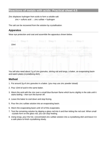 2019 AQA GCSE Chemistry Metals and Acids Electrolysis