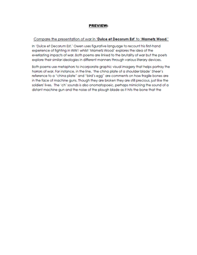 Mametz wood and manhunt comparison essay 05 picture