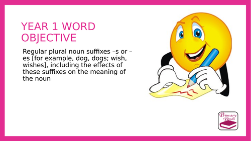 Year 1 SPAG PPT: Regular Plural Noun Suffixes s or es