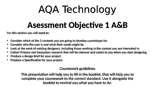 GCSE D&T 9-1 Coursework help - AO 1 A&B- Research, User  needs, Designers, Brief and Specification
