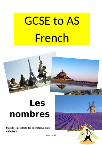 Summer workbook for Y11 GCSE students going to Y12 A level French