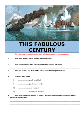 This Fabulous Century - Japanese attacks on Australia