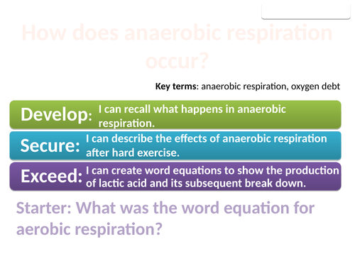 8Ce Anaerobic respiration