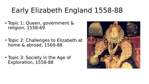 GCSE SOW on Elizabeth I
