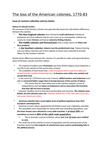 American Revolution Full Specification Booklet