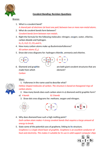 Covalent Bond Worksheet With Answers 