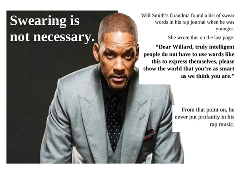 Anti-swearing poster