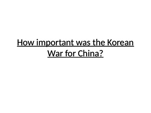 China's involvement in the Korean War
