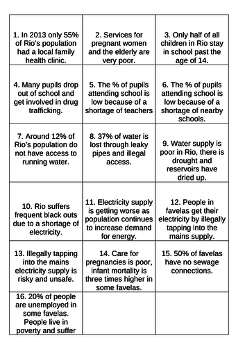 Geography 9-1 gcse card sort worksheets bundle