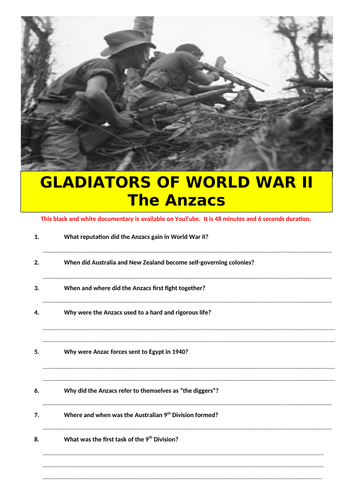 Gladiators of World War II - The Anzacs