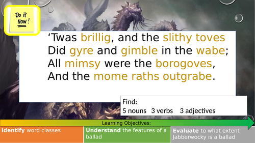 KS3 Mythical Creatures Ballads 2 Weeks