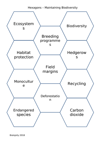 Biodiversity - SOLO Hexagons