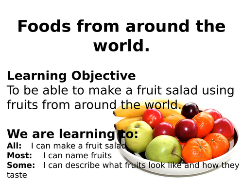 World foods lesson