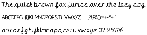 Pre-cursive font