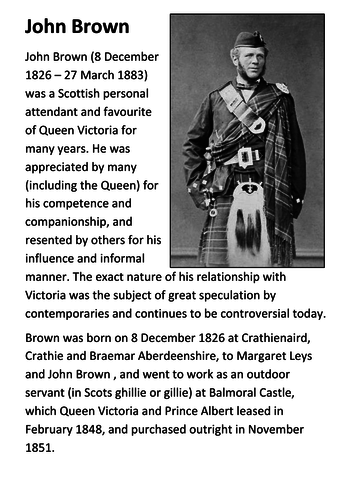John Brown Queen Victoria Handout