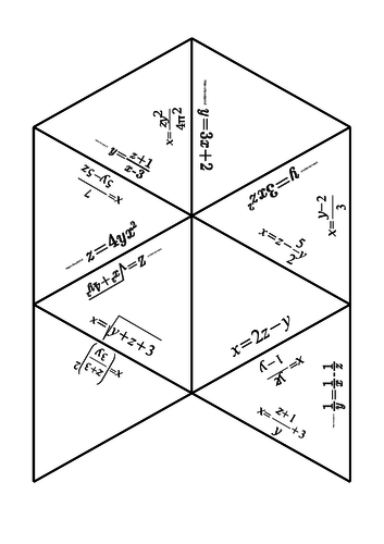 Rearranging Formulae Jigsaw Puzzle - Changing the subject of a formula Tarsia