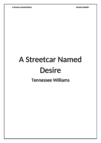 A Streetcar Named Desire - Edexcel English A-level
