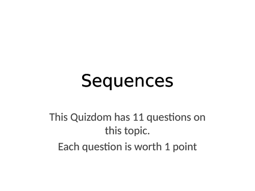Sequences Quizzes
