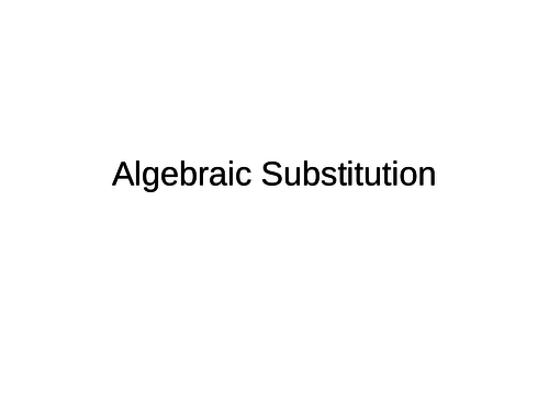 Substitution Quiz