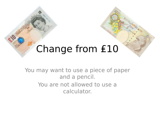 Change from 10GBP