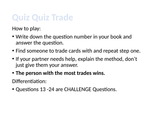 Pythagoras Quiz Quiz Trade