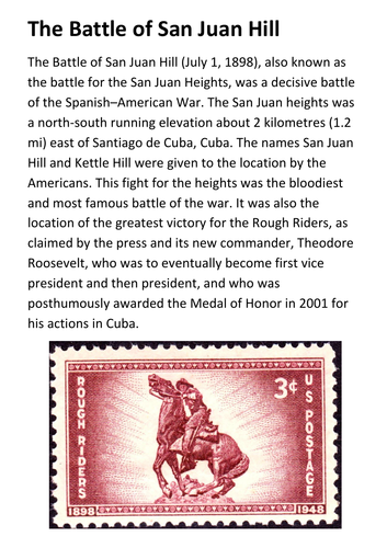 The Battle of San Juan Hill Handout