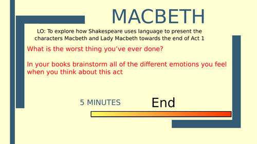 Macbeth Act 1 S7- Soliloquy