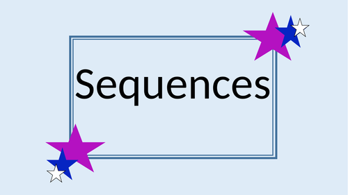 Sequences - next term and generating sequences.