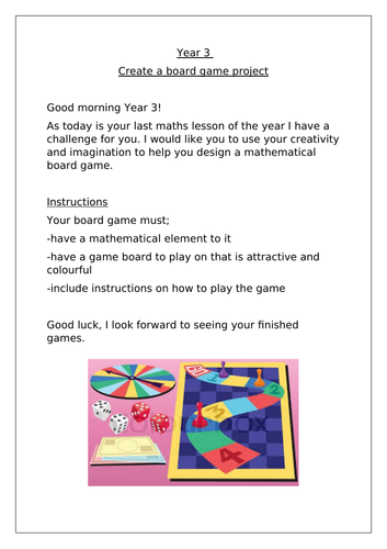 Design Your Own Board Game | Teaching Resources