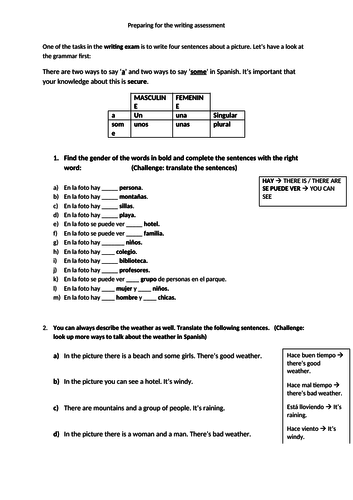 Photo description -writing and speaking FOUNDATION