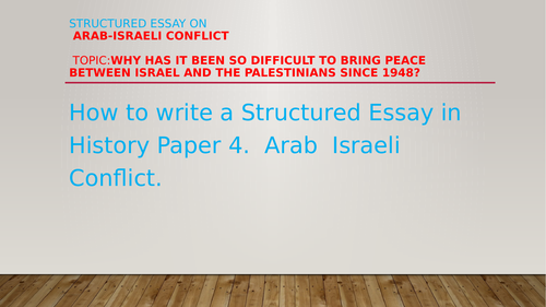 essay on war of israel and palestine