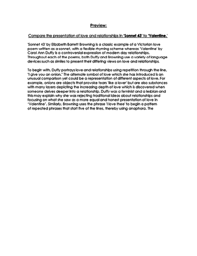 Compare valentine and sonnet 43 essay 07 image