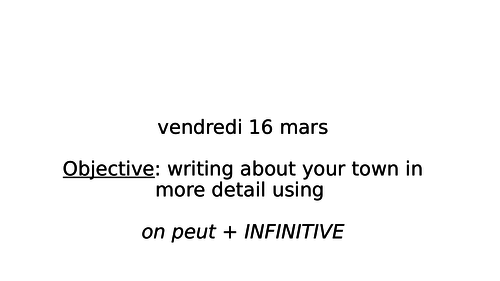 on peut + infinitive