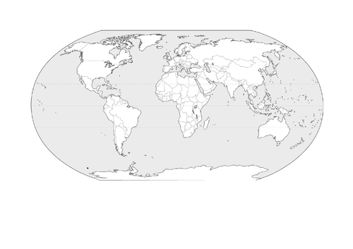 Blank World map