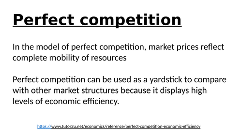 A Level Economics: Perfect Competition