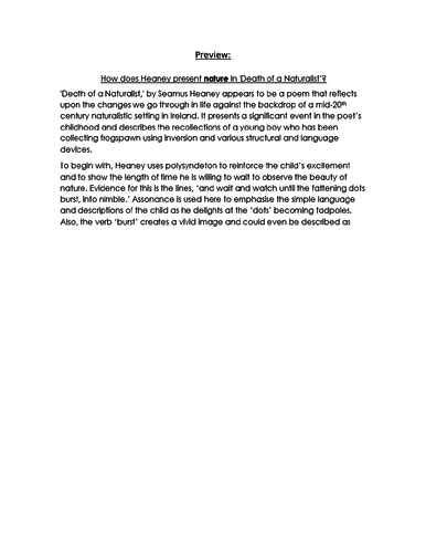 Poems by seamus heaney death of a naturalist and the barn essay 08 image