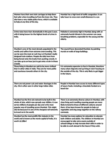 Push and Pull factors Mumbai Mega Cities