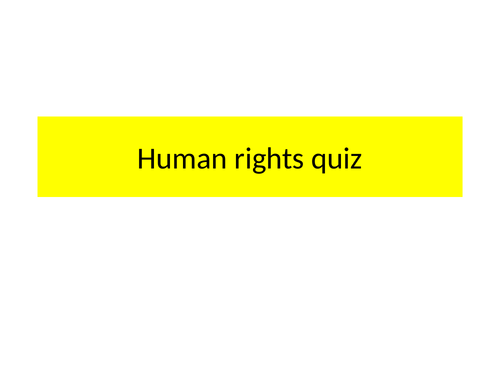 AS/A2 OCR human rights end of topic quiz